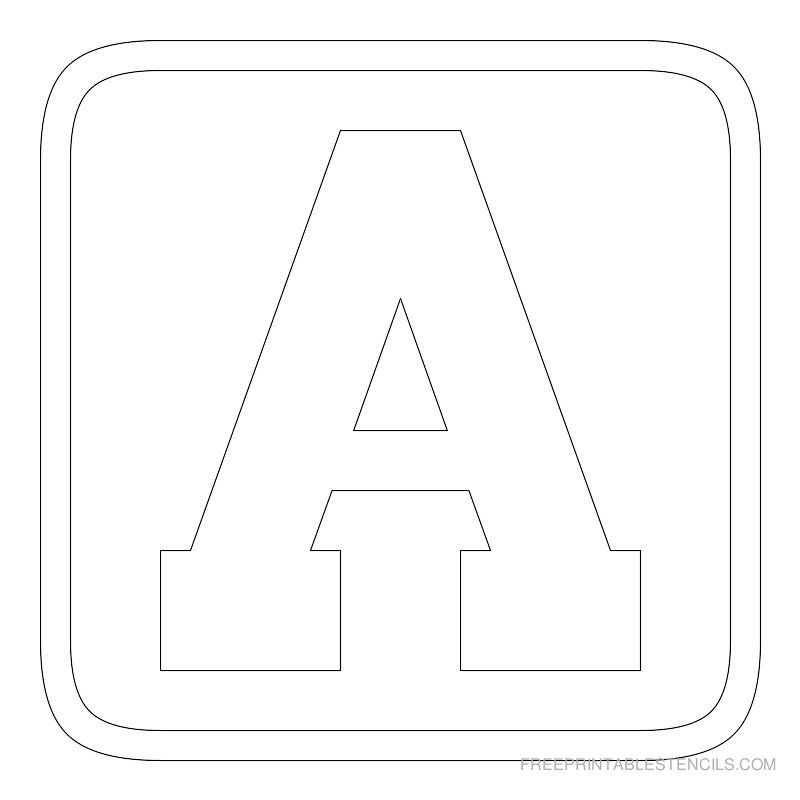 Printable Block Letter Stencils Free Printable Stencils Com Letter Stencils To Print Free
