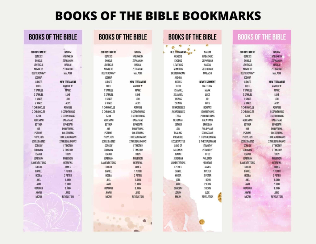 Printable Books Of The Bible Bookmarks My Printable Faith