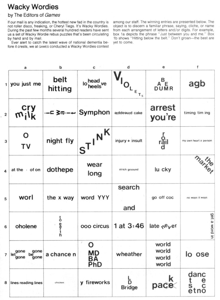 Printable Brain Teasers With Answers