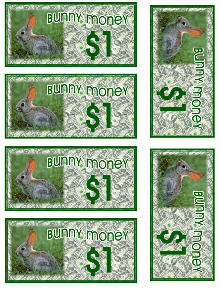 Printable Bunny Money