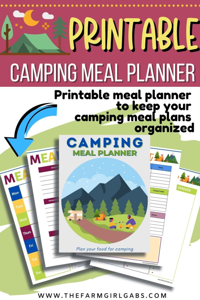 Printable Camping Meal Planner TDF Camping Meal Planner Camping Meals Meal Planner