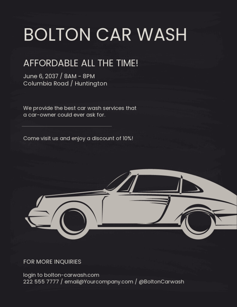 Printable Car Wash Flyers