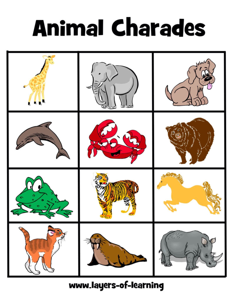 Printable Charades For Kids