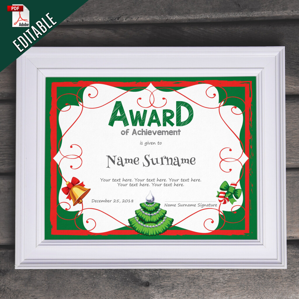 Printable Christmas Award Certificates