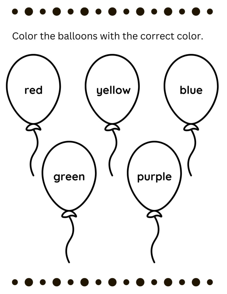 Printable Color Words Coloring Pages Read And Identify Colors Activity 10 Page PDF 8 5x11 Pages