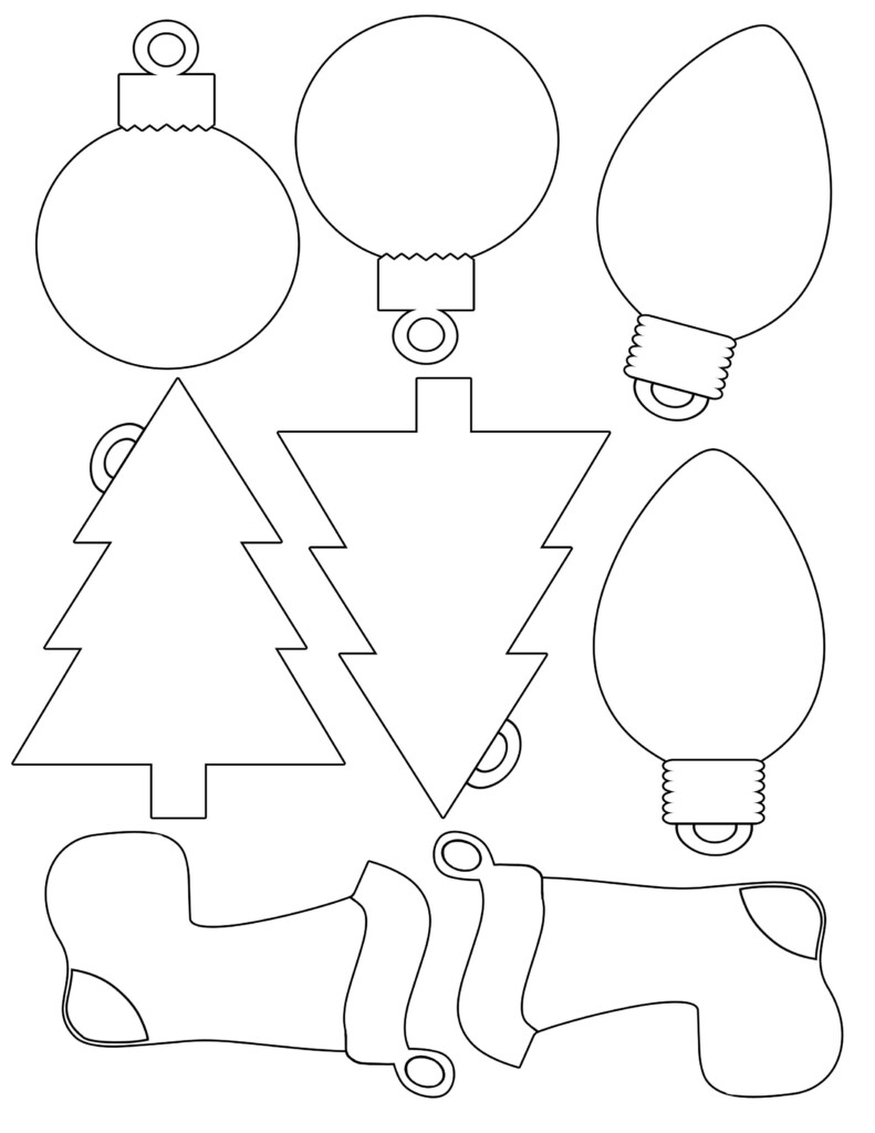 Printable Coloring Christmas Decorations Fresh Free Printable Christmas Ornament Templates