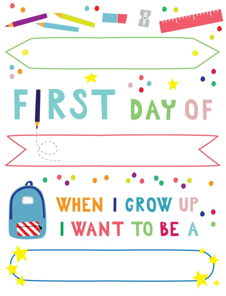 Printable DIY First Day Of School Sign YES We Made This School Signs School Template