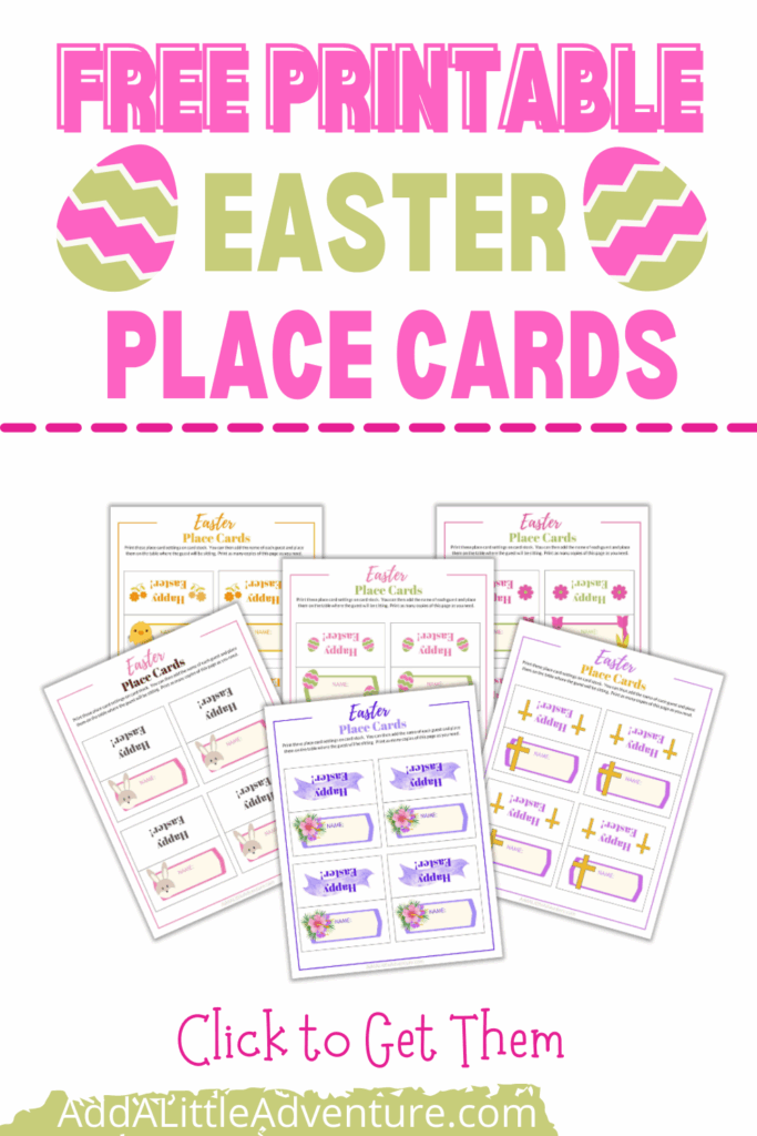 Printable Easter Place Cards Add A Little Adventure