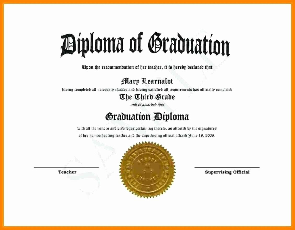 Printable Fake Ged Certificate For Free Printable Word Searches