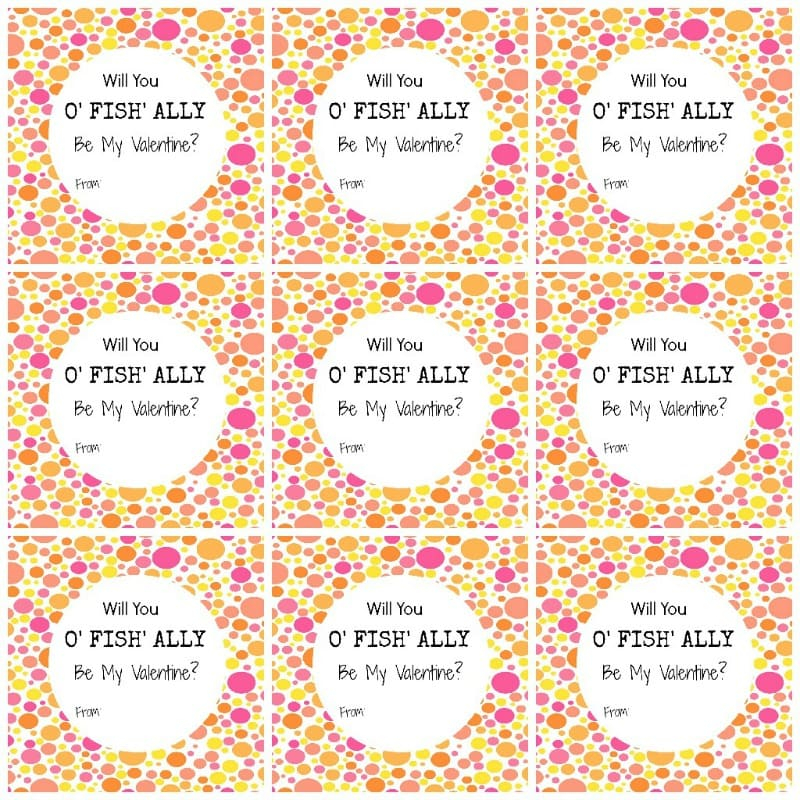 Printable Free Goldfish Valentine Printable