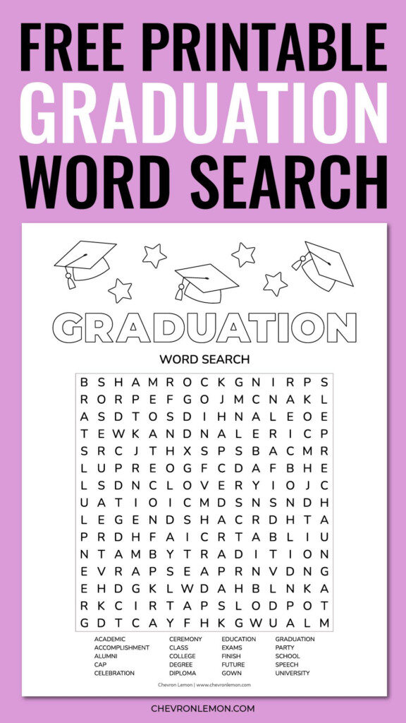 Printable Graduation Word Search Artofit