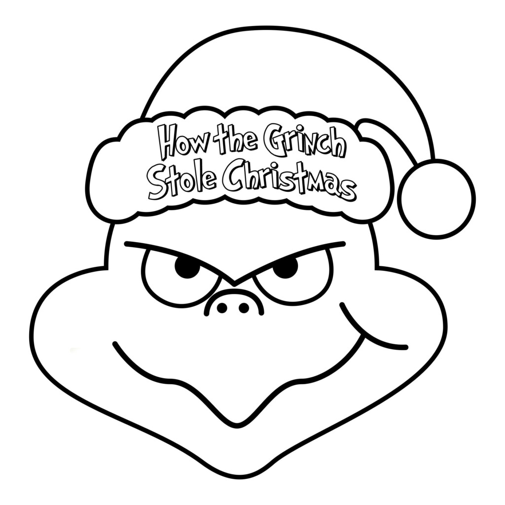 Printable Grinch Face Template