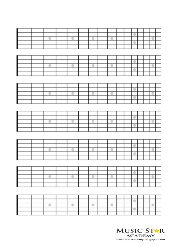 Printable Guitar Fretboard Chart Pdf Customize And Print