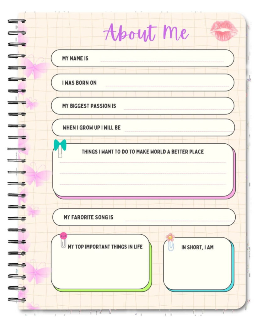 Printable Journal For Girls Use It Over And Over