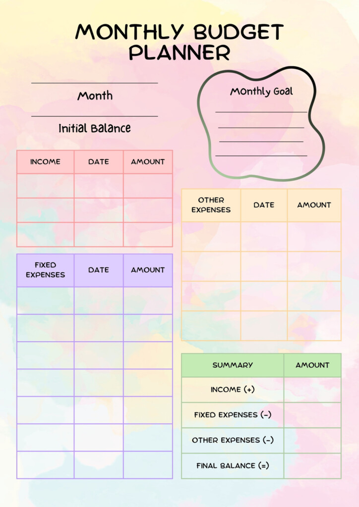 Printable Monthly Budget Planner Template Freebie Finding 57 OFF