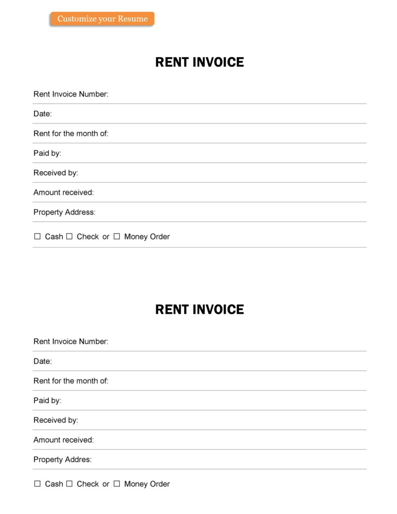 Printable Rent Receipts
