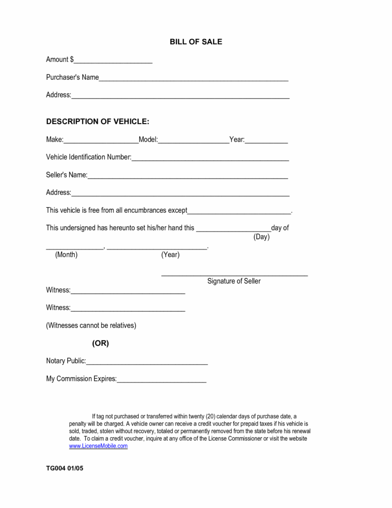 Printable Sample Car Bill Of Sale Form Bill Of Sale Template Bill Of Sale Car Word Template
