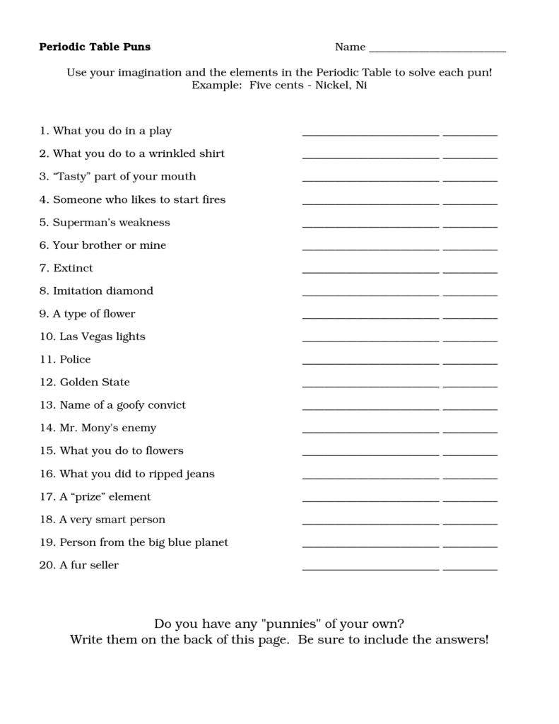 Printable Teacher Sheets