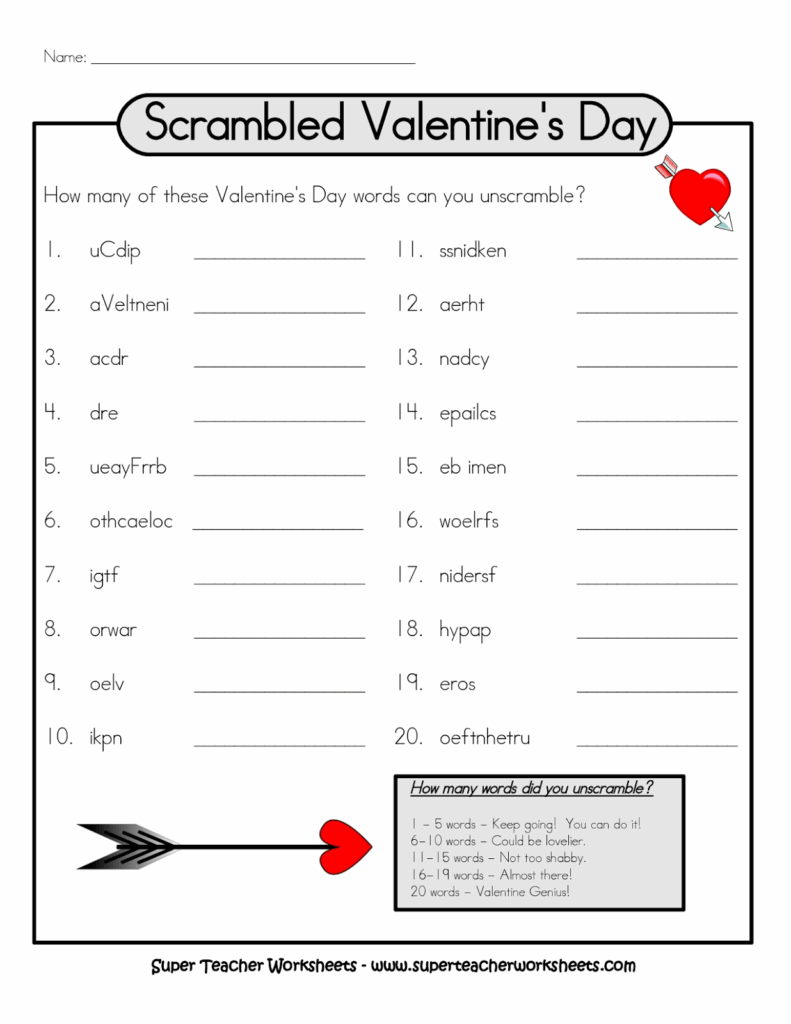 Printable Valentines Day Games