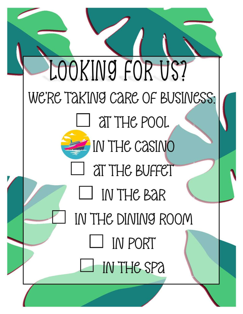 Rock The Best Cabin Door With These Free Printable Cruise Door Decorations Hip Grandma Life