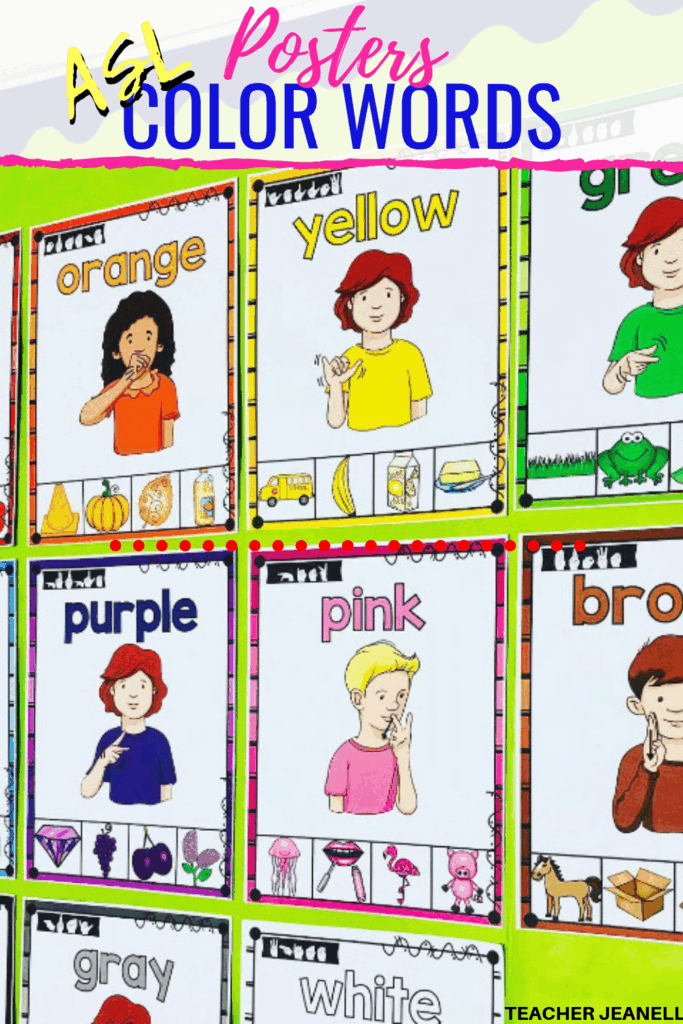 Sign Language Colors Printable Printable Word Searches