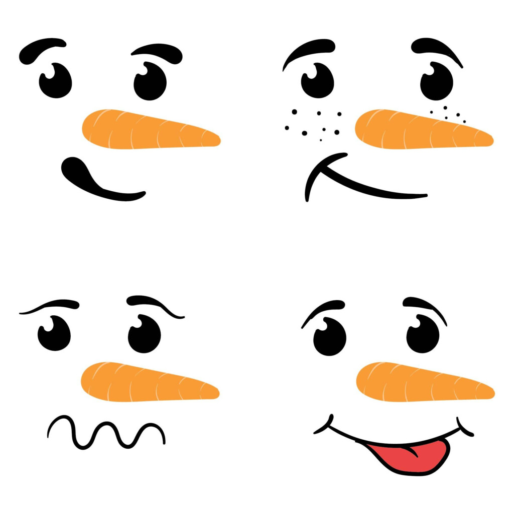 Snowman Faces DIY Christmas Decorations