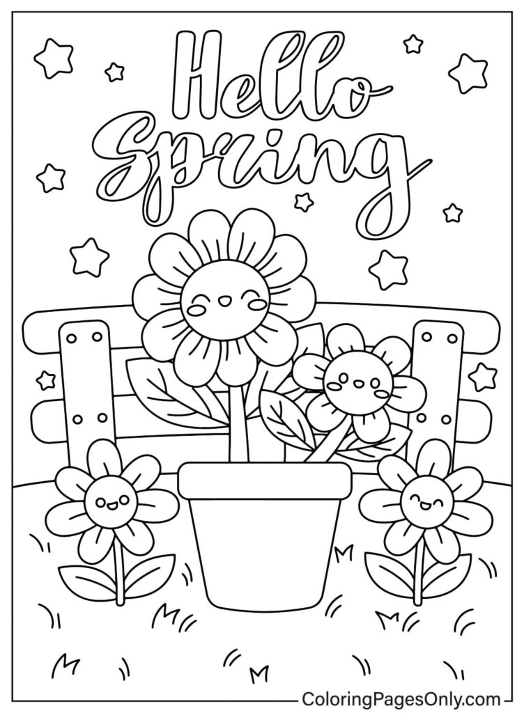 Spring Pictures Coloring Page Free Printable Coloring Pages