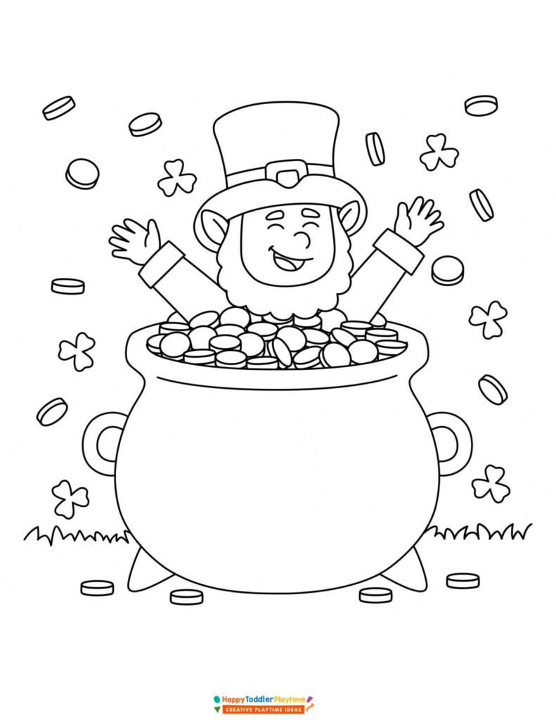 St Patrick S Day Coloring Pages With Free Printable Happy Toddler Playtime