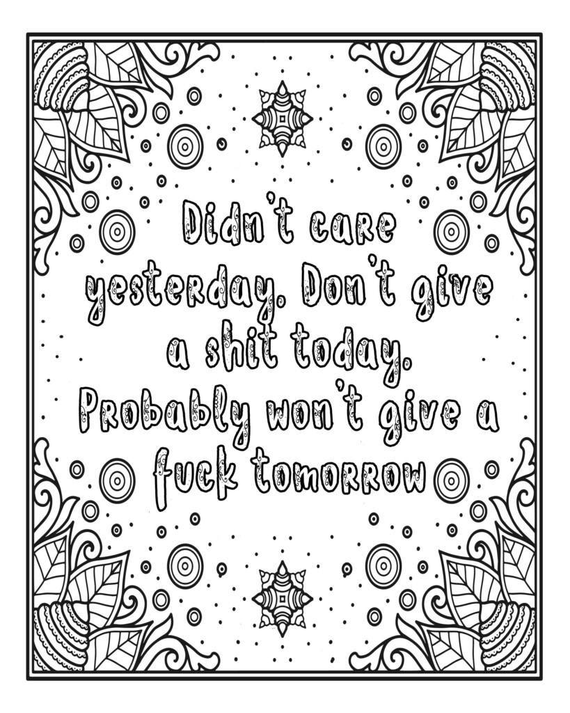 Swear Words 5 Coloring Page Bundle For Adults Swearing Cuss Etsy Sweden