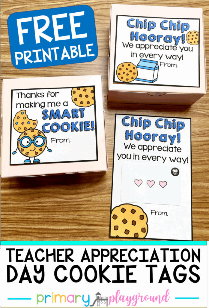 Teacher Appreciation Day Cookie Tags Primary Playground Teacher Appreciation Poster
