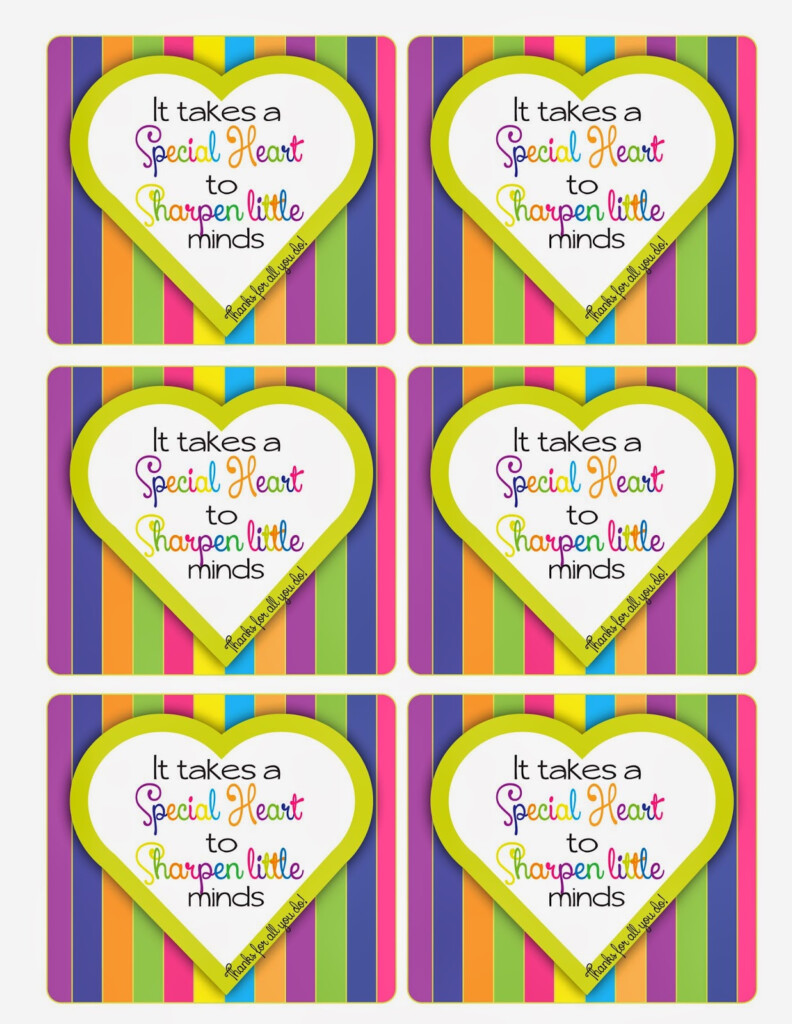 Teacher Appreciation Printables For Kids