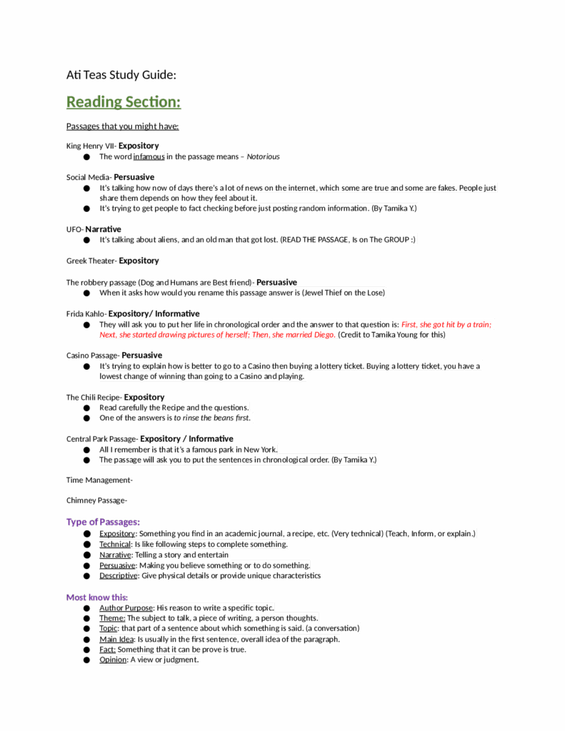 Teas Test Study Guide 2020 Free Yoiki Guide