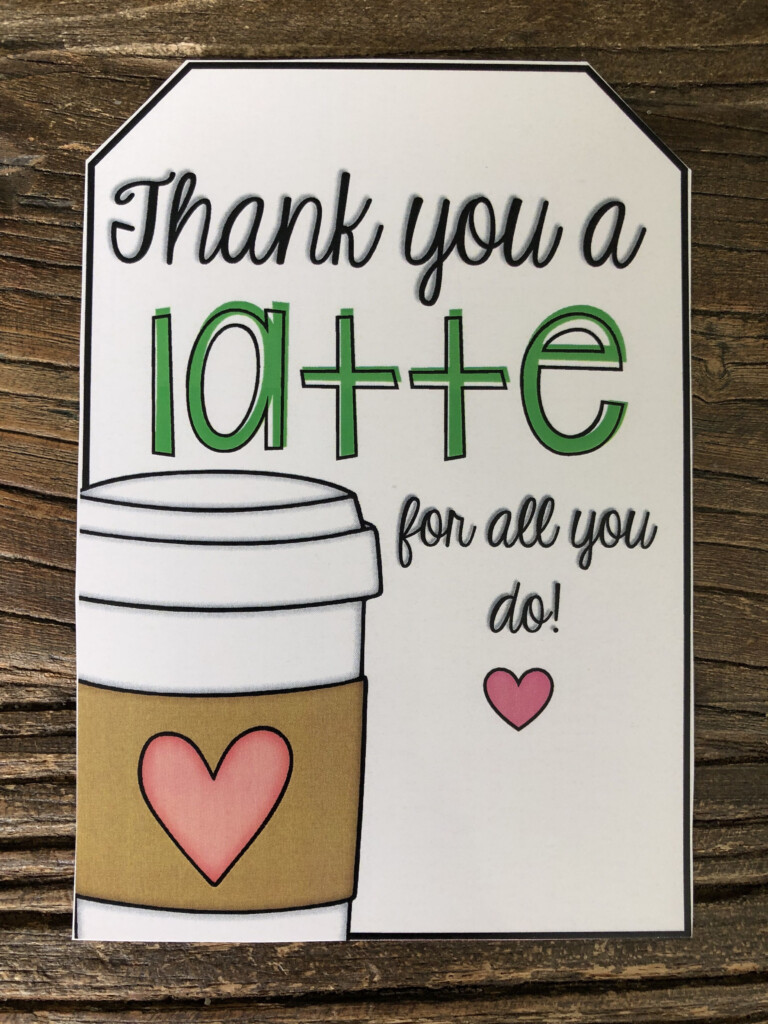Thanks A Latte For Being A Great Teacher Printable Printable Word Searches