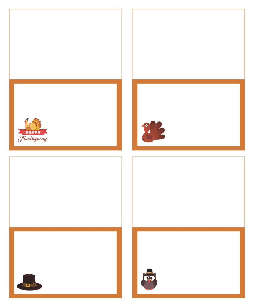 Thanksgiving Placecards 10 Free PDF Printables Printablee