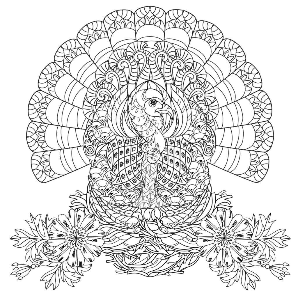 Thanksgiving Turkey Thanksgiving Coloring Pages For Adults