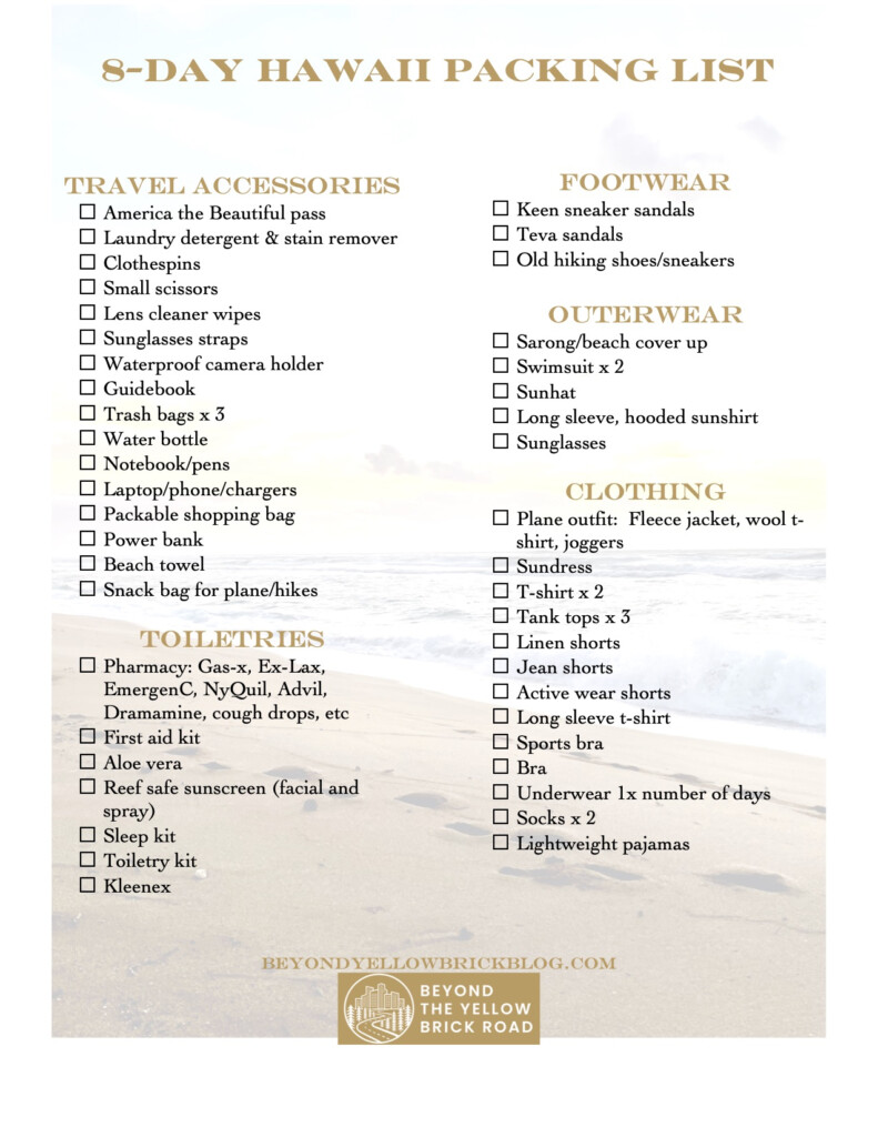 The Ultimate 8 Day Hawaii Packing List