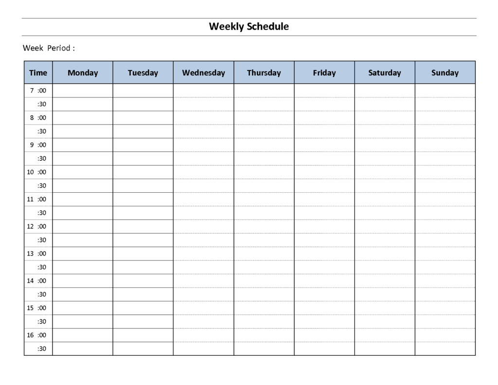Top 5 Resources To Get Free Weekly Schedule Templates Word Templates Excel Templates