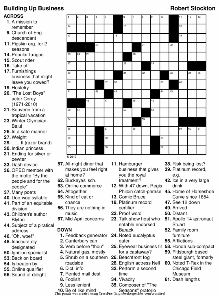 Usa Today Daily Printable Crossword Puzzles Printable Crossword Puzzles