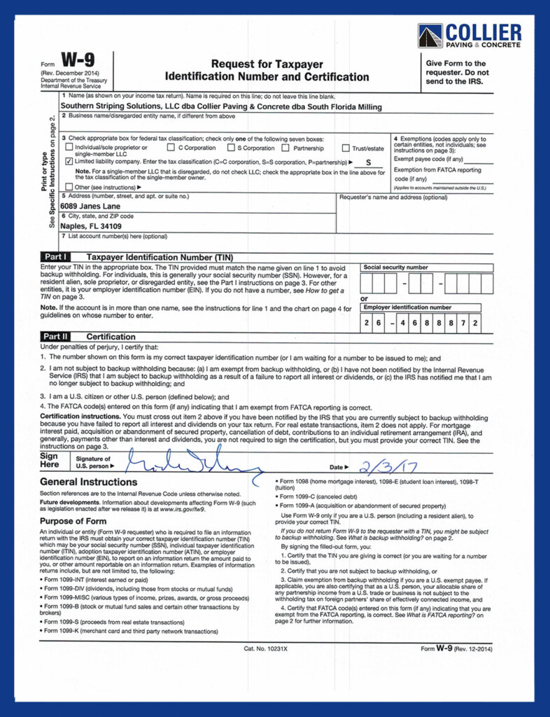 W 9 Blank Form 2024 Binny Noelyn