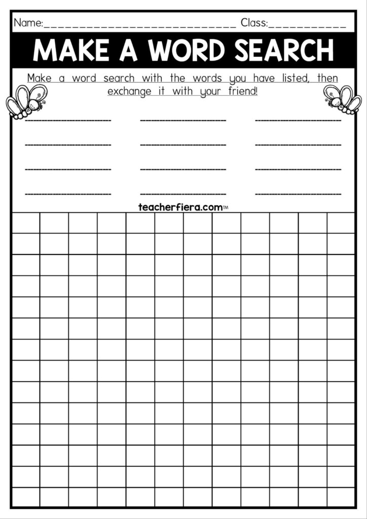 Word Search Maker Free Printable