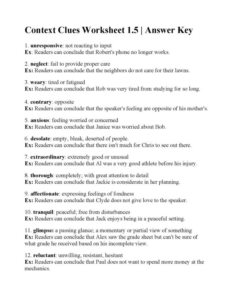Worksheet Context Clues Advanced P Worksheets For Kids Englishlinx Free Printable 5Th Grade