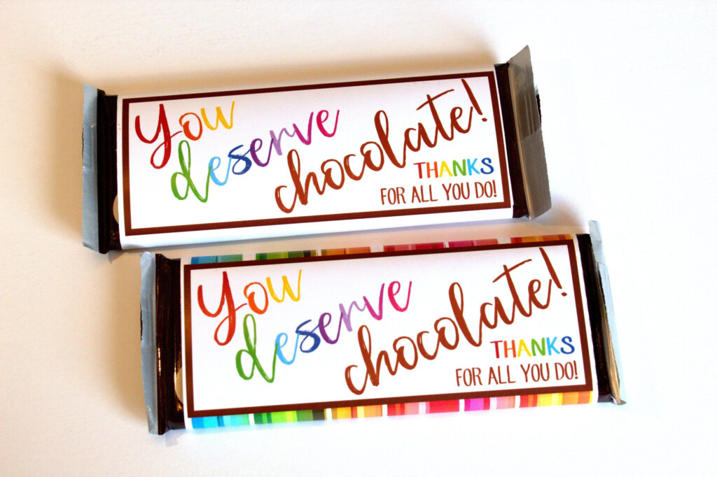 You Deserve Chocolate Printable Candy Bar Wrappers Etsy Candy Bar Bar Wrappers Candy Bar