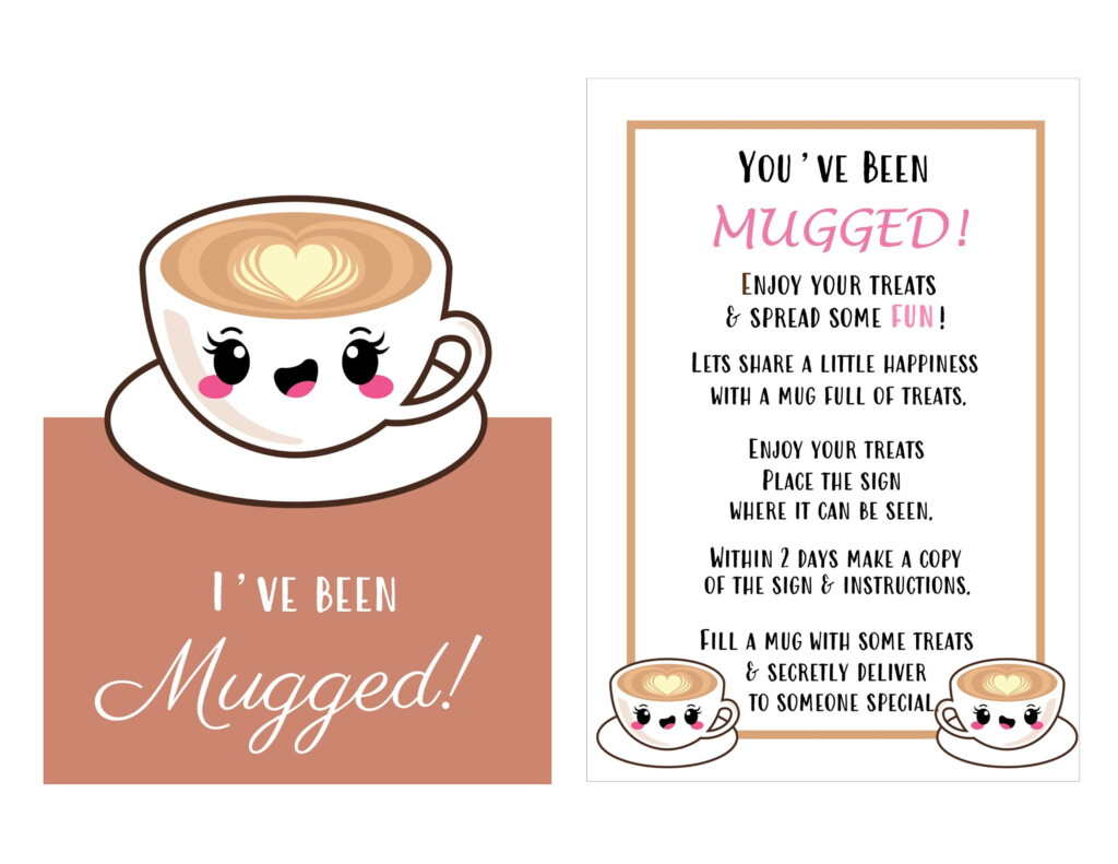 You Ve Been Mugged Printable Instructions Sign And Etsy You Ve Been Mugged Printable Staff