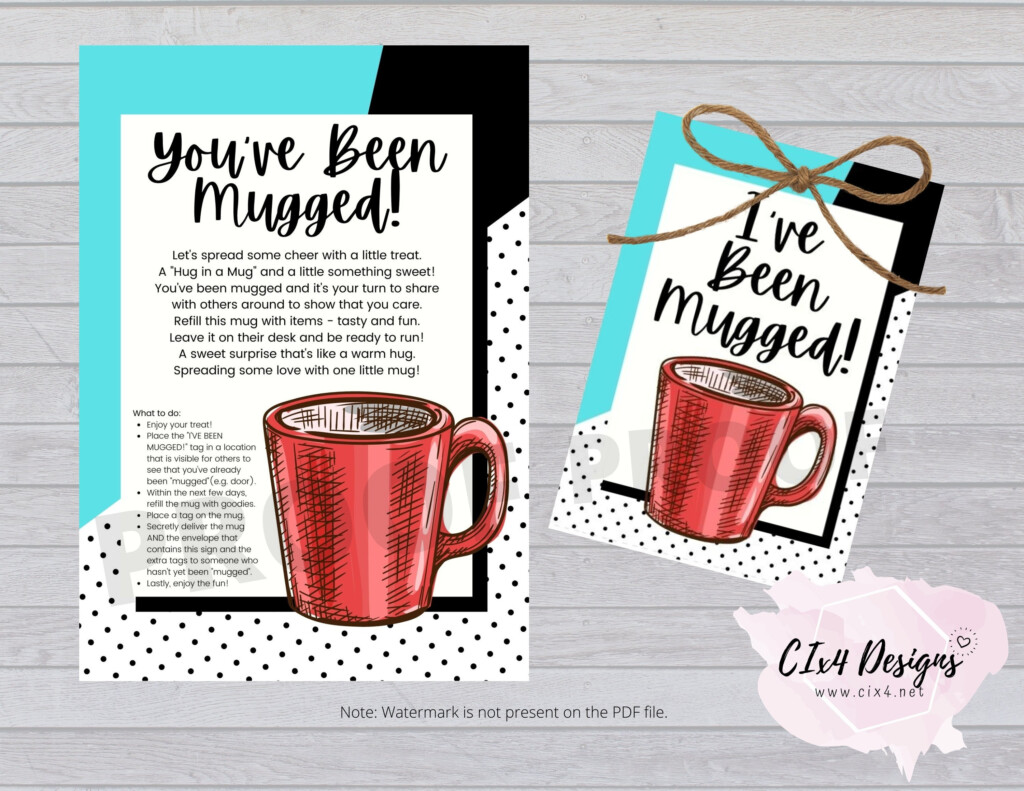 Youve Been Mugged Workplace Employee Morale Booster 2 PDF Etsy